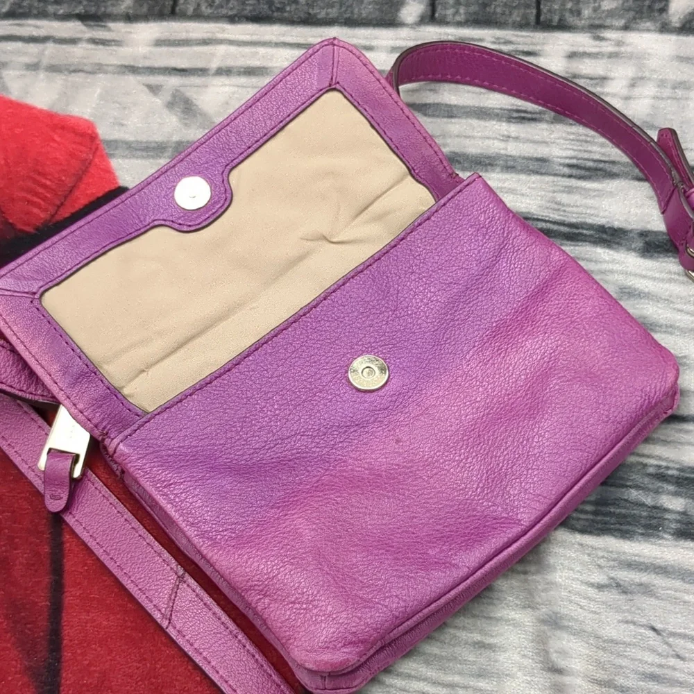 Cole Haan Purple Leather Crossbody Bag
